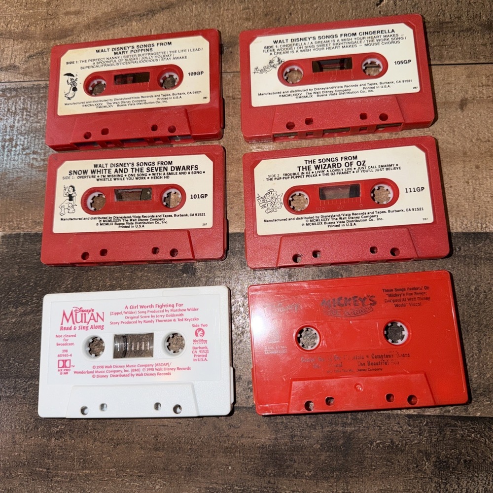 Vintage Walt Disney Storyteller Audio Cassette Tapes Mixed Lot of 6 Mulan - Picture 8 of 14